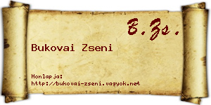 Bukovai Zseni névjegykártya